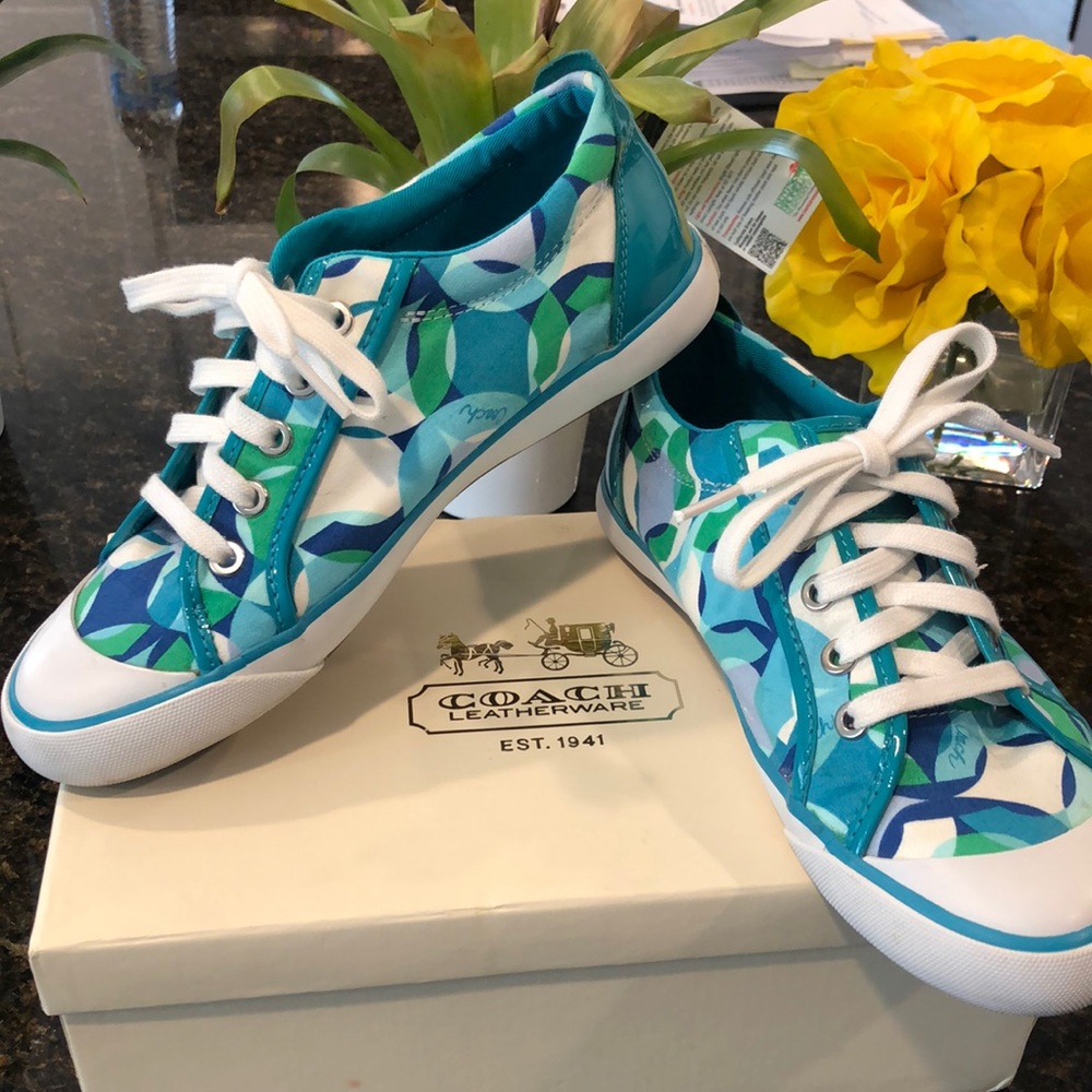 Coach Barrett Tennis Shoes Blue 7.5